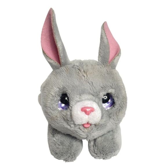 FurReal Newborns Bunny Gray 6" Interactive Plush Toy With Diaper & Purple Eyes - Picture 6 of 8